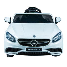 Elektrische Kinderauto Mercedes Benz S63 AMG Wit 12V Met Afstandsbediening
