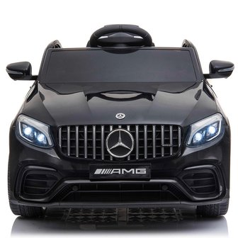 Elektrische Kinderauto Mercedes Benz GLC 63 S Zwart 12V Met Afstandsbediening FULL OPTIONS