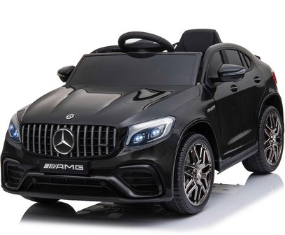 Elektrische Kinderauto Mercedes Benz GLC 63 S Zwart 12V Met Afstandsbediening FULL OPTIONS