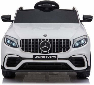 Elektrische Kinderauto Mercedes Benz GLC 63 S Wit 12V Met Afstandsbediening FULL OPTIONS