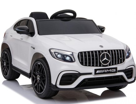 Elektrische Kinderauto Mercedes Benz GLC 63 S Wit 12V Met Afstandsbediening FULL OPTIONS