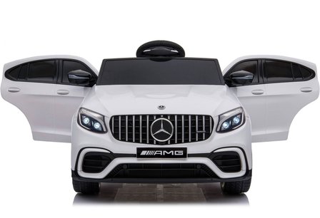 Elektrische Kinderauto Mercedes Benz GLC 63 S Wit 12V Met Afstandsbediening FULL OPTIONS