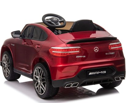 Elektrische Kinderauto Mercedes Benz GLC 63 S Rood 12V Met Afstandsbediening FULL OPTIONS