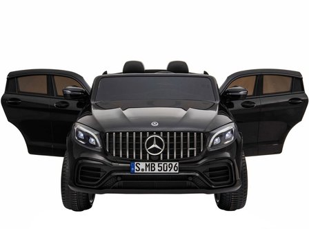 Elektrische Kinderauto Mercedes Benz GLC 63 S Zwart 2 Persoons 12V Met Afstandsbediening FULL OPTIONS