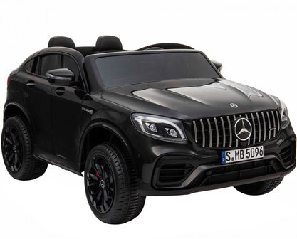 Elektrische Kinderauto Mercedes Benz GLC 63 S Zwart 2 Persoons 12V Met Afstandsbediening FULL OPTIONS