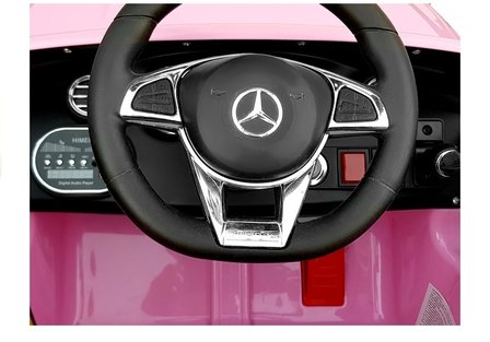 Elektrische Kinderauto Mercedes-Benz C63 AMG Roze 12V Met Afstandsbediening FULL OPTION