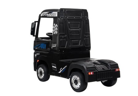Elektrische Kinder vrachtauto Mercedes Actross Truck 4x4 Zwart 24V Met Afstandsbediening FULL OPTIONS