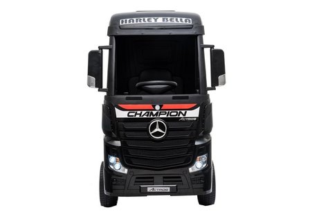 Elektrische Kinder vrachtwagen Mercedes Actross Truck 4x4 Zwart 24V Met Afstandsbediening FULL OPTIONS