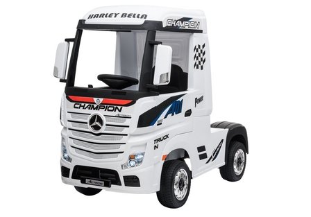 Elektrische Kinder vrachtwagen Mercedes Actross Truck 4x4 Wit 24V Met Afstandsbediening FULL OPTIONS