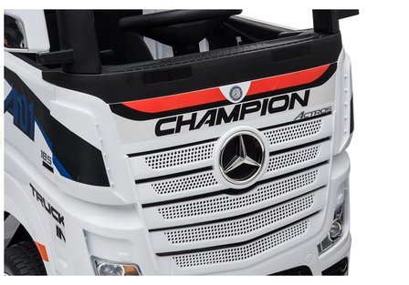 Elektrische Kinder vrachtwagen Mercedes Actross Truck 4x4 Wit 24V Met Afstandsbediening FULL OPTIONS