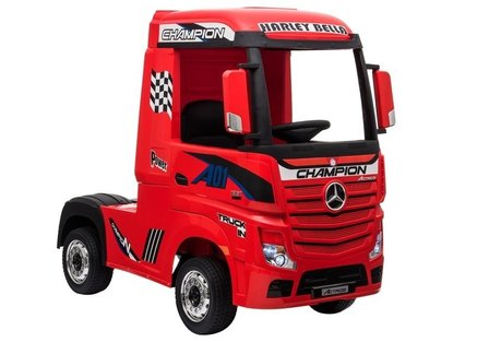 Elektrische Kinder vrachtauto Mercedes Actross Truck 4x4 Rood 24V Met Afstandsbediening FULL OPTIONS