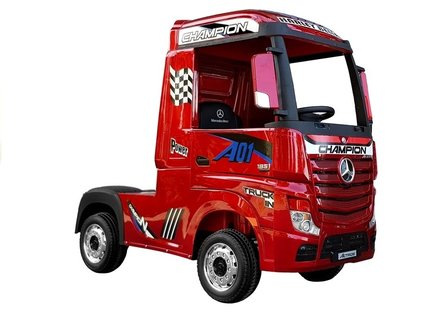 Elektrische Kinder vrachtauto Mercedes Actross Truck 4x4 Rood 24V Met Afstandsbediening FULL OPTIONS