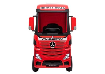 Elektrische Kinder vrachtauto Mercedes Actross Truck 4x4 Rood 24V Met Afstandsbediening FULL OPTIONS