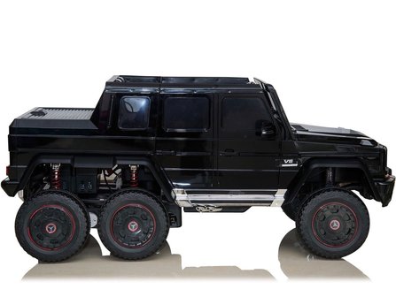 Elektrische Kinderauto Mercedes-Benz G63 AMG 6x6 Zwart 24V Met Afstandsbediening FULL OPTION