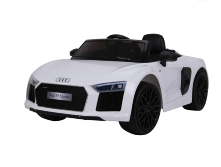 Elektrische Kinderauto Audi R8 Spyder Wit 12V Met Afstandsbediening