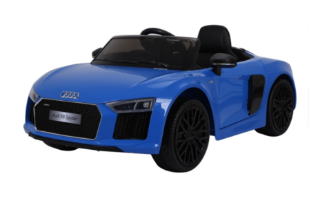 Elektrische Kinderauto Audi R8 Spyder Blauw 12V Met Afstandsbediening