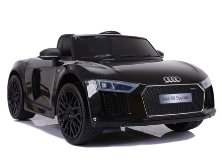 Elektrische Kinderauto Audi R8 Spyder Zwart 12V Met Afstandsbediening