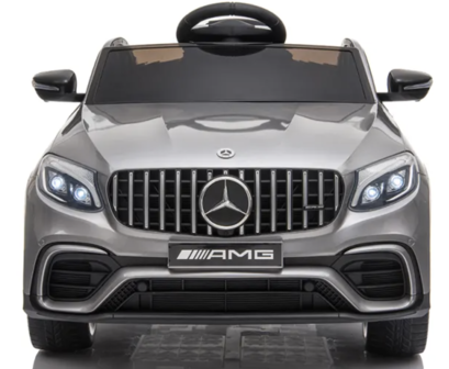 Elektrische Kinderauto Mercedes Benz GLC 63 S Zilver 12V Met Afstandsbediening FULL OPTIONS