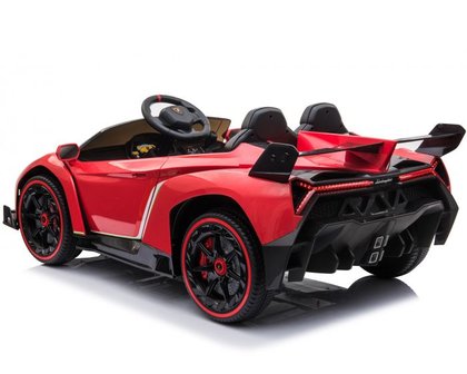 Elektrische Kinderauto Lamborghini Veneo 4x4 Wit 2 persoons 24V Met Afstandsbediening FULL OPTION