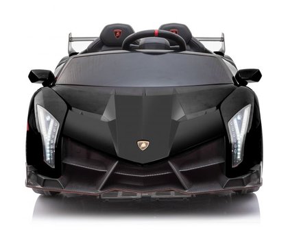 Elektrische Kinderauto Lamborghini Veneno 4x4 Zwart 2 persoons 24V Met Afstandsbediening FULL OPTION