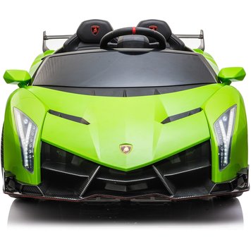 Elektrische Kinderauto Lamborghini Veneno 4x4 Groen 2 persoons 24V Met Afstandsbediening FULL OPTION