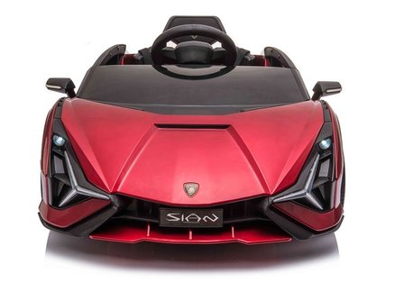 Elektrische Kinderauto Lamborghini Sian Rood 12V Met Afstandsbediening EVA banden en metallic lak