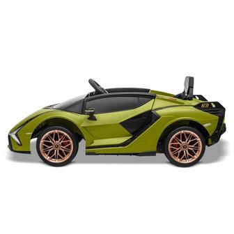 Elektrische Kinderauto Lamborghini Sian Groen 12V Met Afstandsbediening EVA banden en metallic lak