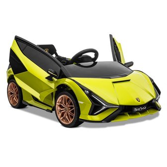 Elektrische Kinderauto Lamborghini Sian Groen 12V Met Afstandsbediening EVA banden en metallic lak