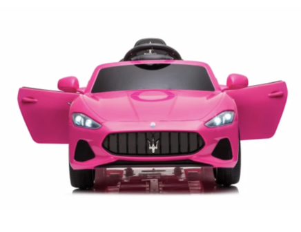 Elektrische Kinderauto Maserati Roze 12V Met Afstandsbediening en EVA banden en leren zitje 