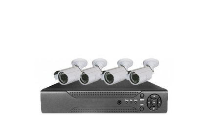 Beveiligings camera set met 4 cameras WIT AHD