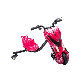 Elektrische Drift Trike Kart 250W 36V Bliksem Rood