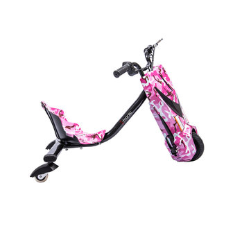 Elektrische Drift Trike Kart 250W 36V Camouflage Roze