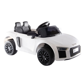 Elektrische Kinderauto Audi R8 Wit 12V Met Afstandsbediening