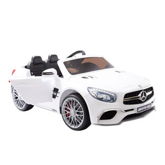 Elektrische Kinderauto Mercedes-Benz SL65 AMG Wit 12V Met Afstandsbediening