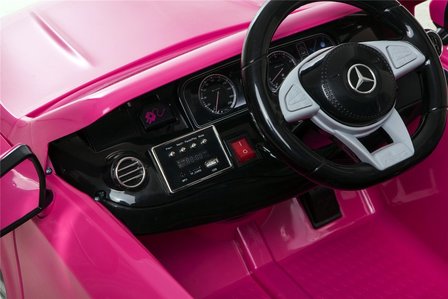 Elektrische Kinderauto Mercedes Benz S63 AMG Roze 12V Met Afstandsbediening