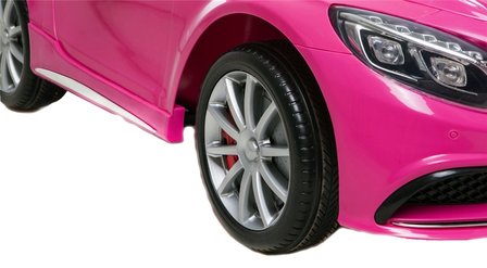 Elektrische Kinderauto Mercedes Benz S63 AMG Roze 12V Met Afstandsbediening