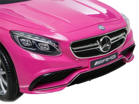 Elektrische Kinderauto Mercedes Benz S63 AMG Roze 12V Met Afstandsbediening