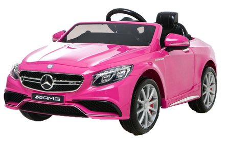 Elektrische Kinderauto Mercedes Benz S63 AMG Roze 12V Met Afstandsbediening