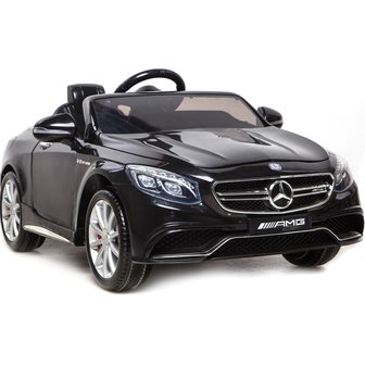 Elektrische Kinderauto Mercedes Benz S63 AMG Zwart 12V Met Afstandsbediening       