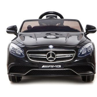 Elektrische Kinderauto Mercedes Benz S63 AMG Zwart 12V Met Afstandsbediening       