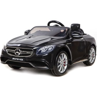 Elektrische Kinderauto Mercedes Benz S63 AMG Zwart 12V Met Afstandsbediening       