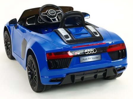 Elektrische Kinderauto Audi R8 Blauw 12V Met Afstandsbediening