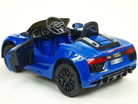 Elektrische Kinderauto Audi R8 Blauw 12V Met Afstandsbediening