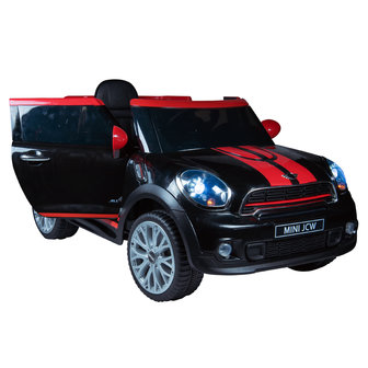 Elektrische Kinderauto Mini Cooper Paceman Zwart 12V Met Afstandsbediening    