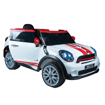 Elektrische Kinderauto Mini Cooper Paceman Wit 12V Met Afstandsbediening    