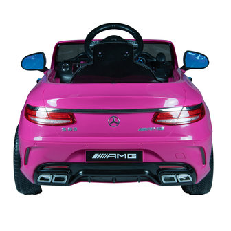 Elektrische Kinderauto Mercedes Benz S63 AMG Roze 12V Met Afstandsbediening