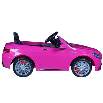 Elektrische Kinderauto Mercedes Benz S63 AMG Roze 12V Met Afstandsbediening