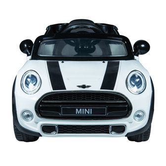 Elektrische Kinderauto Mini Cooper Wit 12V Met Afstandsbediening