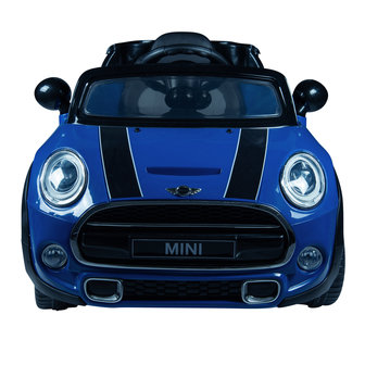 Elektrische Kinderauto Mini Cooper Blauw 12V Met Afstandsbediening