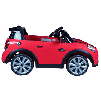 Elektrische Kinderauto Mini Cooper Rood 12V Met Afstandsbediening